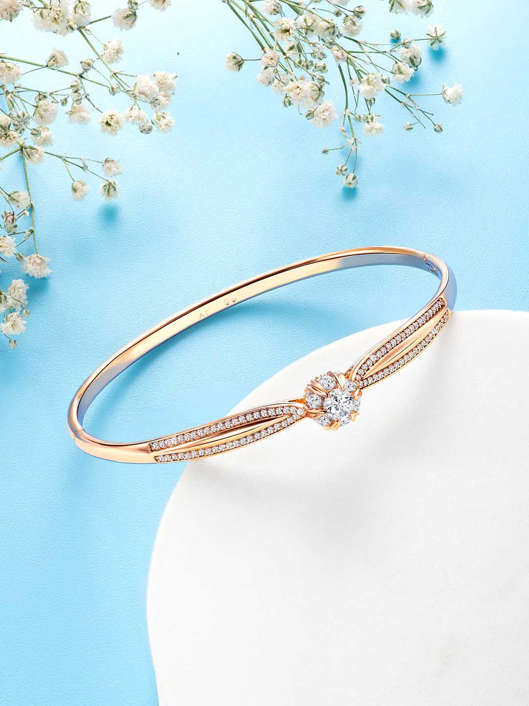 Timeless Sparkle CZ Golden Kada