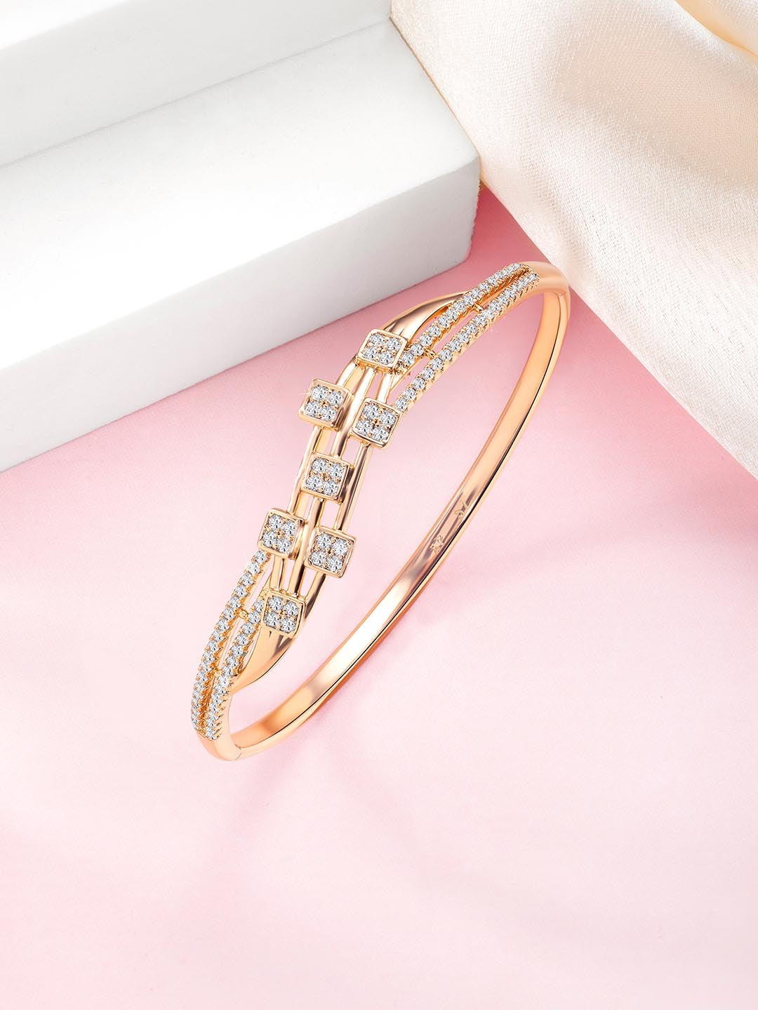 Brilliant Glow CZ Golden Kada