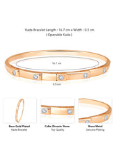 Sophisticated Sparkle CZ Golden Kada