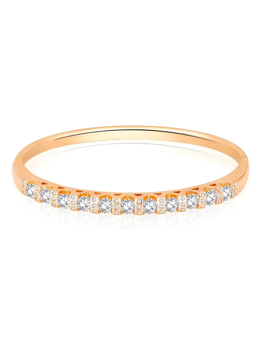 Elegant CZ Studded Gold Plated Kada