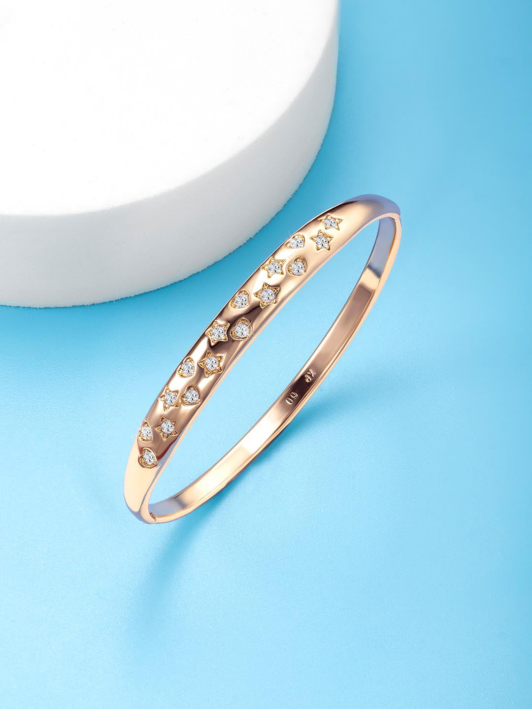 Glimmering Grace CZ Golden Kada