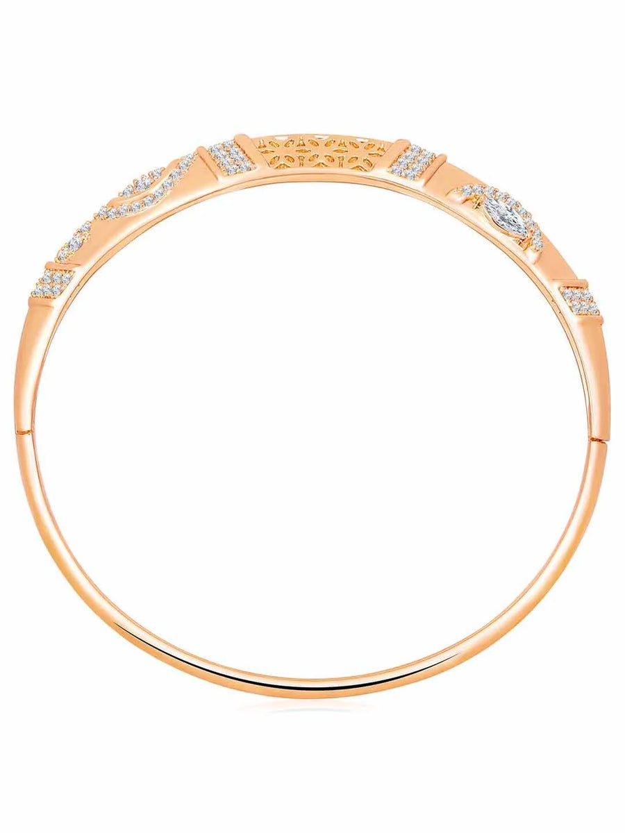 Aura CZ Kada – Sparkling Cubic Zirconia Kada for Women | Peora