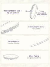 Peora Radiant Zircon Bloom Silver Bracelet