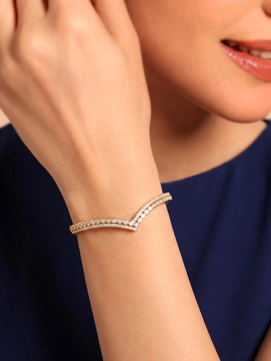 Peora Contemporary Celeste Arc Gold Kada