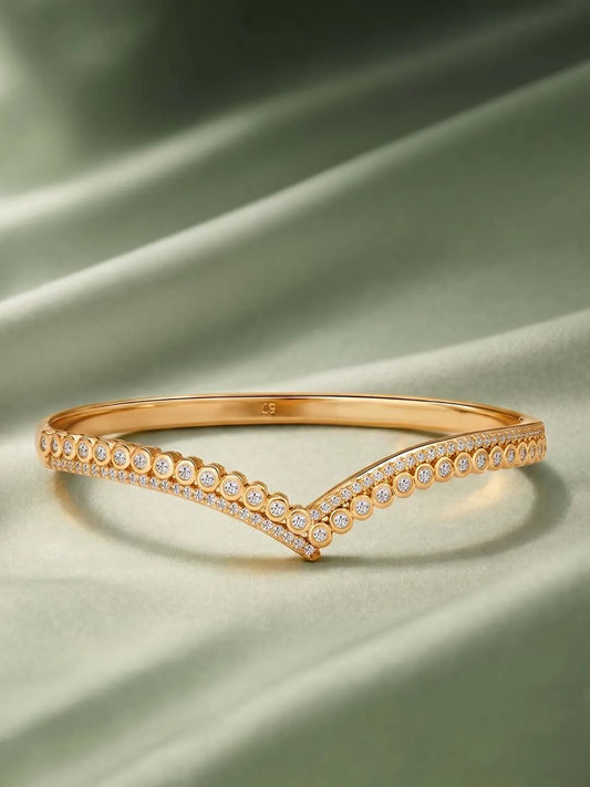 Peora Contemporary Celeste Arc Gold Kada