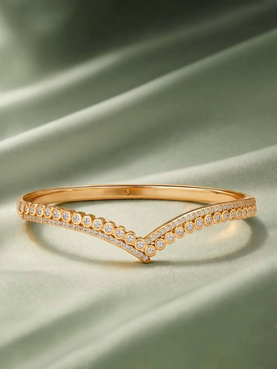 Peora Contemporary Celeste Arc Gold Kada