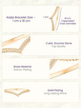 Peora Contemporary Celeste Arc Gold Kada