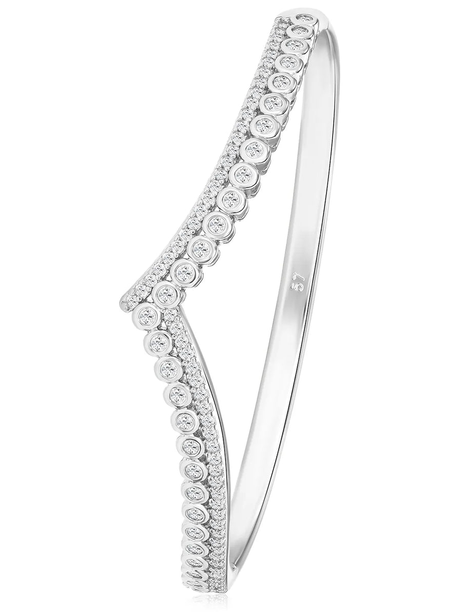 Peora Contemporary Celeste Arc Silver Kada