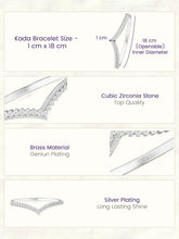 Peora Contemporary Celeste Arc Silver Kada