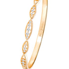 Marquise Style CZ Link Gold Bangle Kada