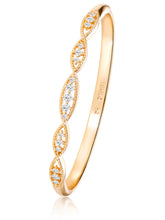 Marquise Style CZ Link Gold Bangle Kada