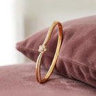 Adorning Floral CZ Studded Gold Kada