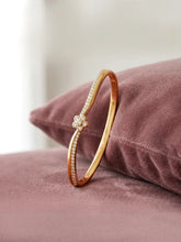 Adorning Floral CZ Studded Gold Kada