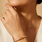 Lover's Promise Tennis Style Gold Kada