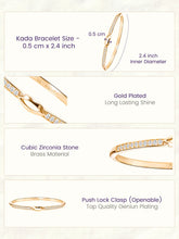 Lover's Promise Tennis Style Gold Kada