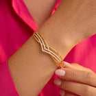 Peora Modern Infinity Twist Silver Kada