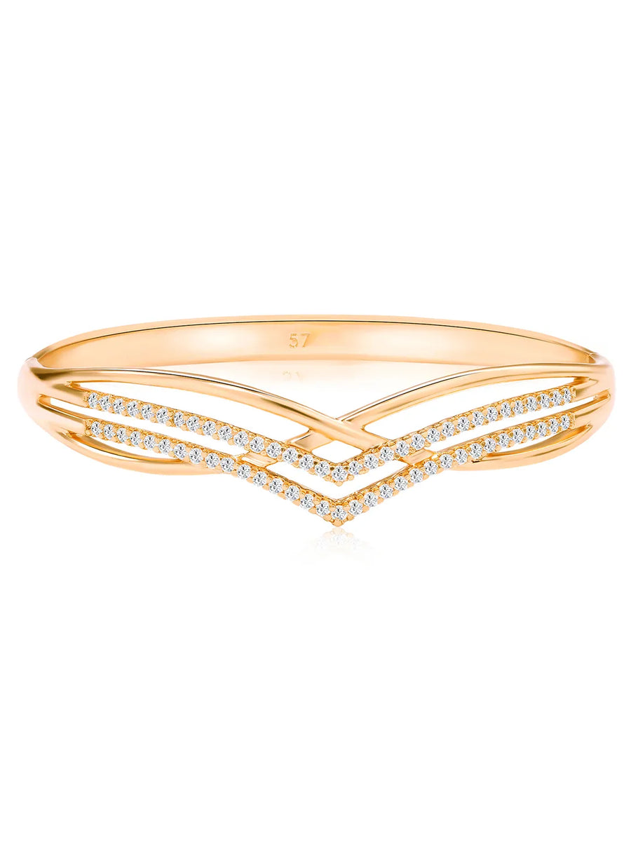 Peora Modern Infinity Twist Silver Kada
