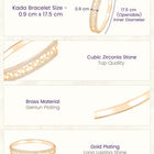 Peora Lattice Work Gold Kada For Women