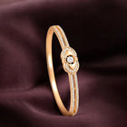 Peora Minimal Bow Knot CZ Gold Kada For Women