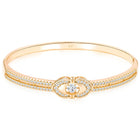 Peora Minimal Bow Knot CZ Gold Kada For Women