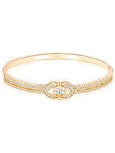 Peora Minimal Bow Knot CZ Gold Kada For Women