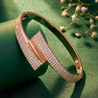 Peora Contemporary Edge Wrap Gold Kada