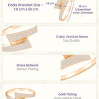 Peora Contemporary Edge Wrap Gold Kada