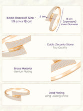 Peora Contemporary Edge Wrap Gold Kada