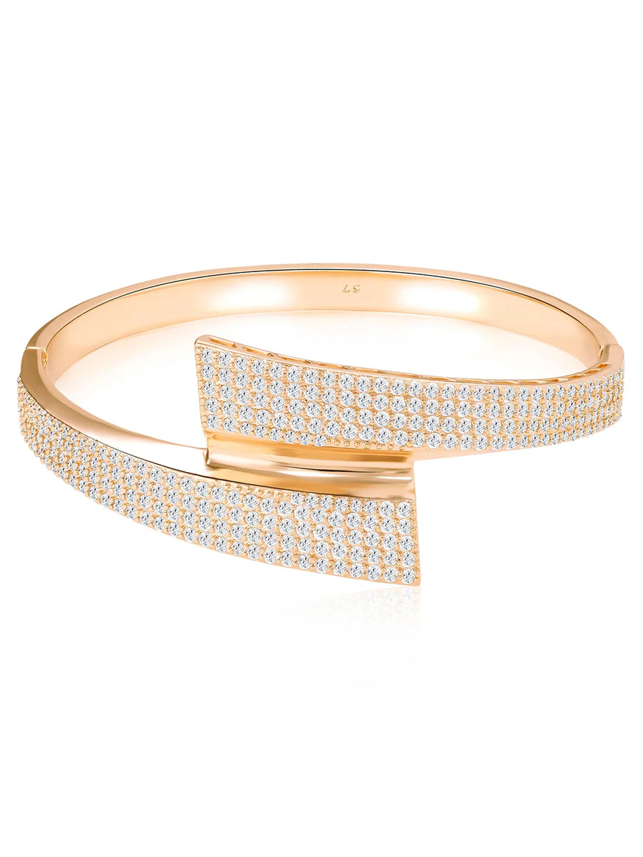 Peora Contemporary Edge Wrap Gold Kada