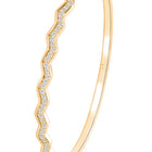 Peora Minimal Wave Edge Gold Kada For Women
