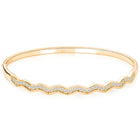 Peora Minimal Wave Edge Gold Kada For Women