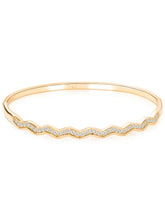 Peora Minimal Wave Edge Gold Kada For Women