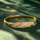 Peora Bold Yet Classy CZ Gold Kada For Women