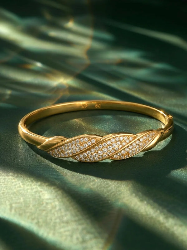 Peora Bold Yet Classy CZ Gold Kada For Women