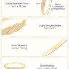 Peora Bold Yet Classy CZ Gold Kada For Women