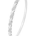 Peora Modern Braided Rope Twist CZ Silver Kada