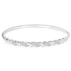 Peora Modern Braided Rope Twist CZ Silver Kada