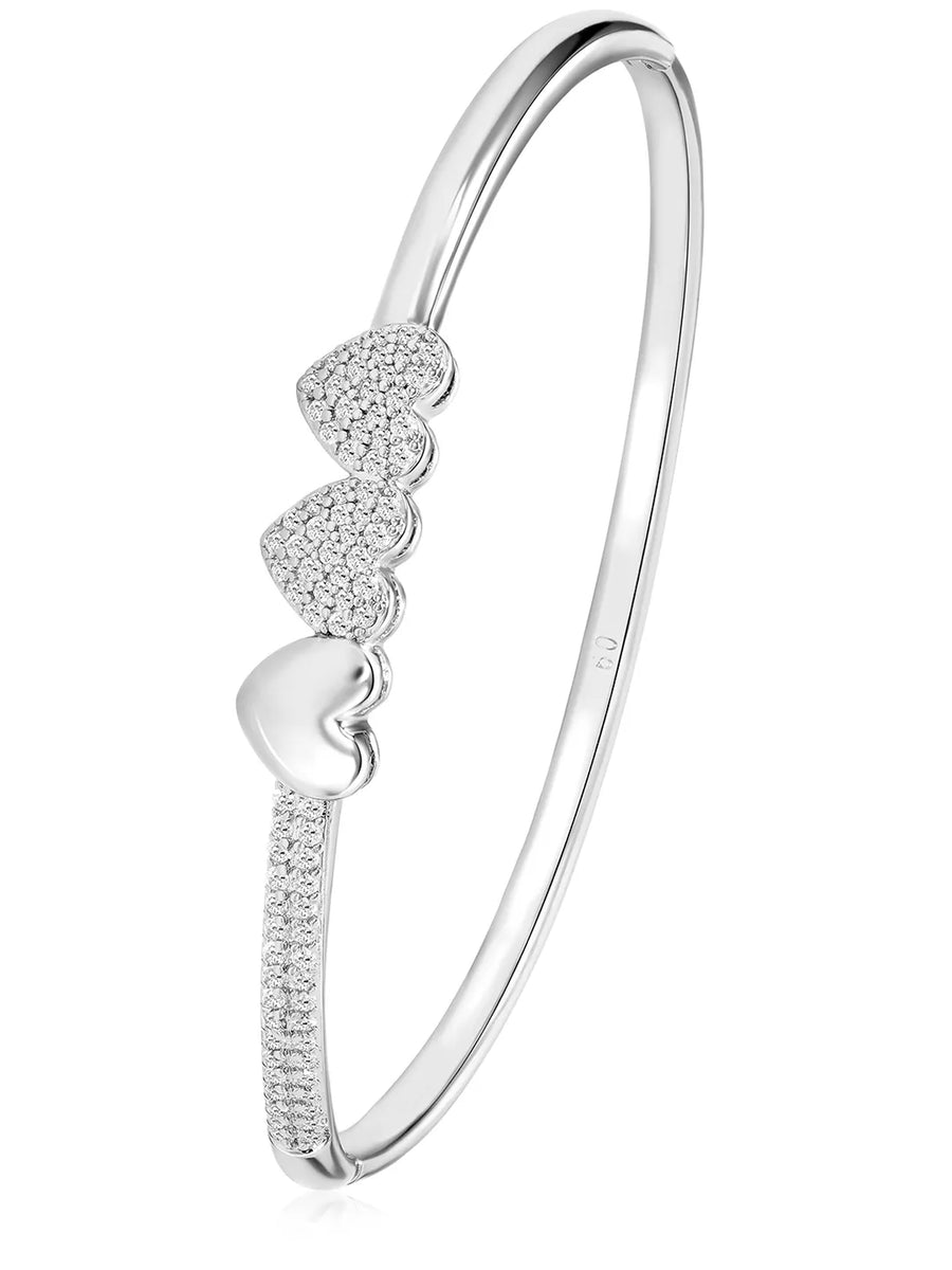 Peora Full of Love Zircon Silver Bracelet