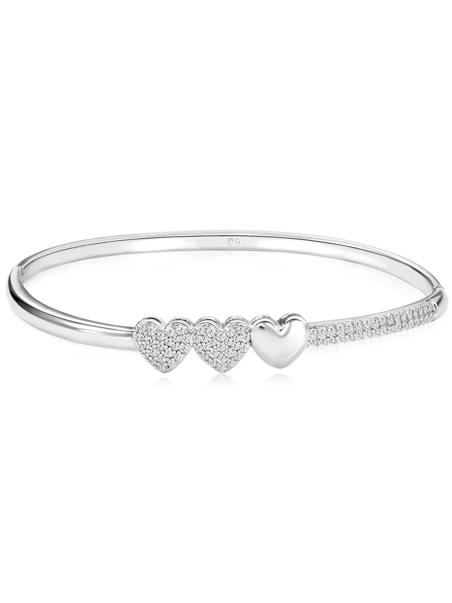 Peora Full of Love Zircon Silver Bracelet