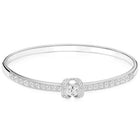 Peora Slim Loop Knot Zircon Silver Bracelet