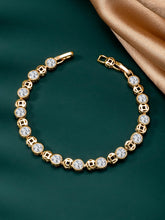 Twinkling CZ Golden Bracelet