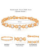 Twinkling CZ Golden Bracelet