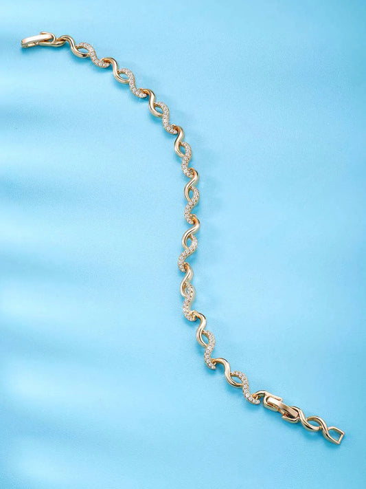 Gleaming CZ Bracelet by Peora | Radiant Cubic Zirconia Fashion Jewellery

