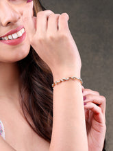 Gleaming CZ Golden Bracelet