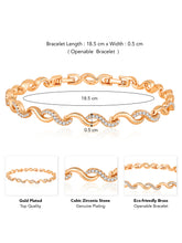 Gleaming CZ Golden Bracelet