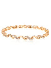 Gleaming CZ Golden Bracelet