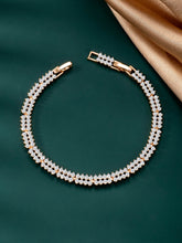 Shimmering CZ Golden Bracelet