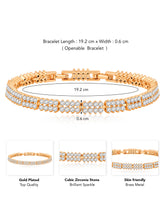 Shimmering CZ Golden Bracelet