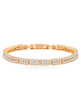 Shimmering CZ Golden Bracelet