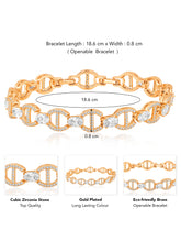 Brilliant CZ Golden Bracelet